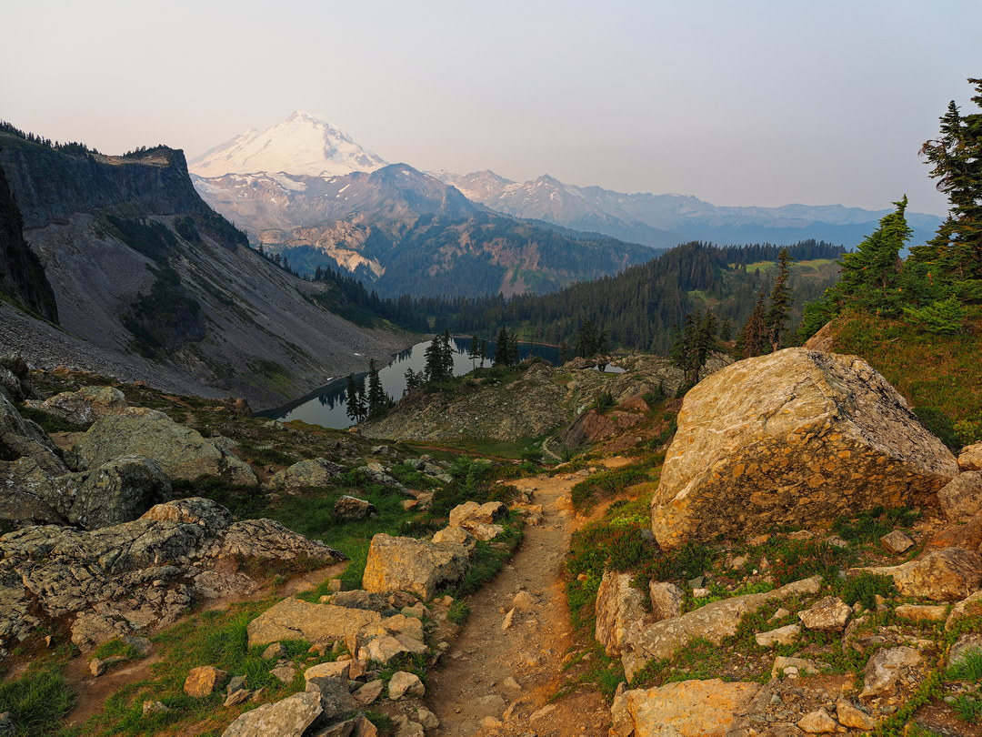 Above: Fantastic Light on the Trail at Herman Saddle