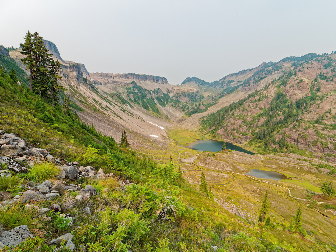 Above: View of the Herman Saddle from the Ascent to Artist Point Creek