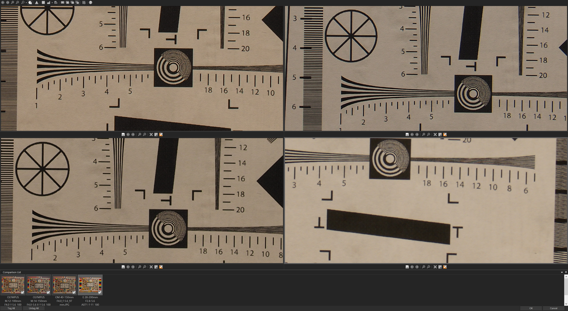 Lens Order: Oly 12-100, Oly 14-150, Oly 40-150, Tamron 28-200