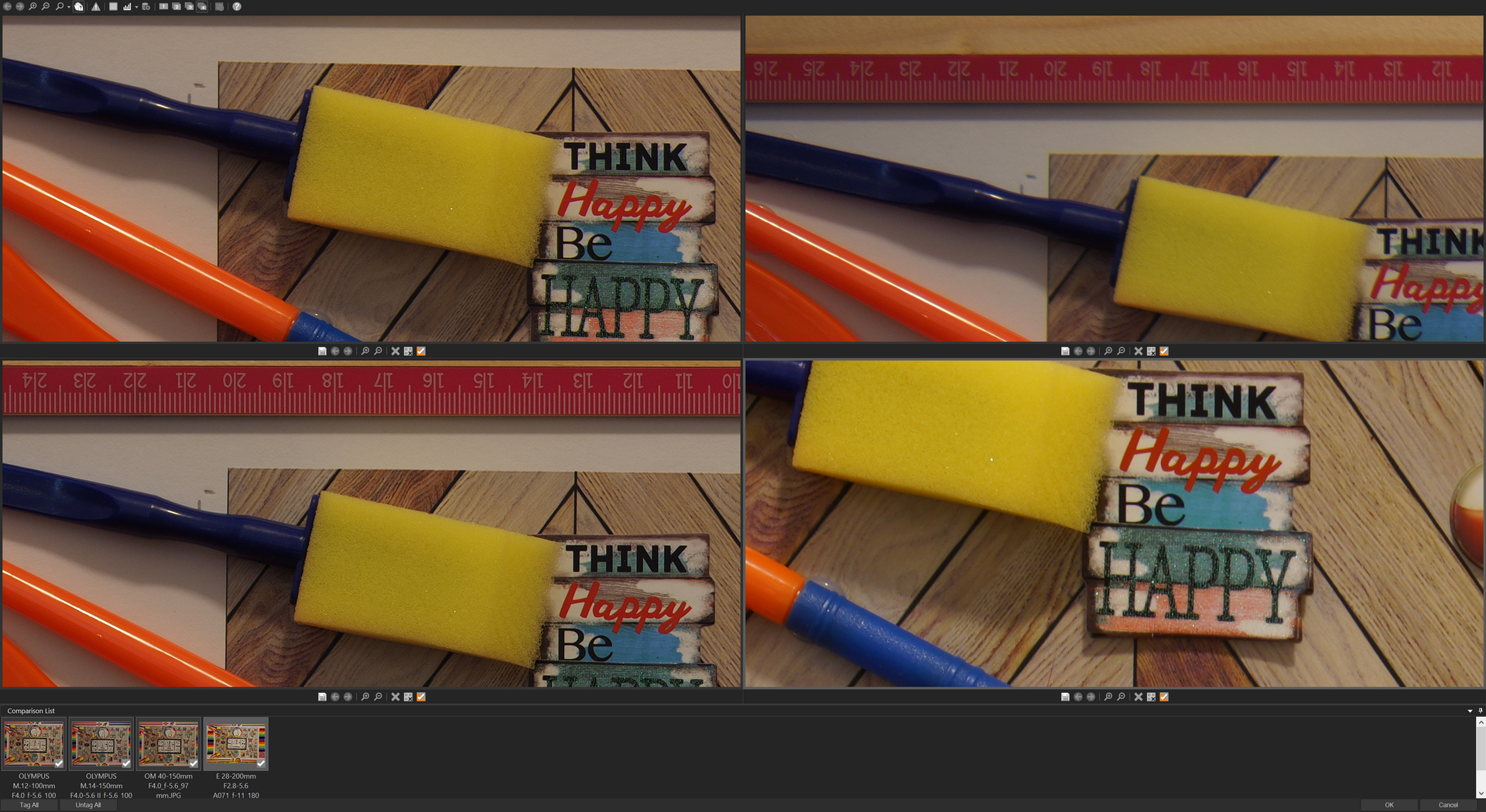 Lens Order: Oly 12-100, Oly 14-150, Oly 40-150, Tamron 28-200