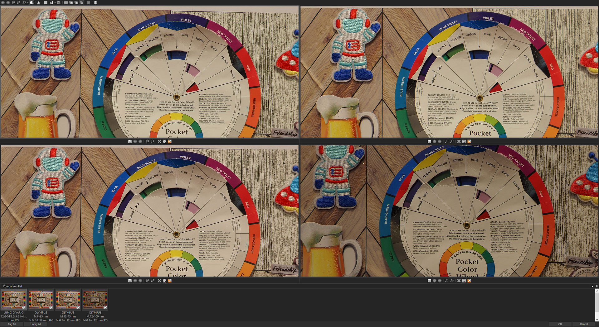 Lens Order: Lumix 12-60, Olympus 8-25, Olympus 12-45, Olympus 12-100