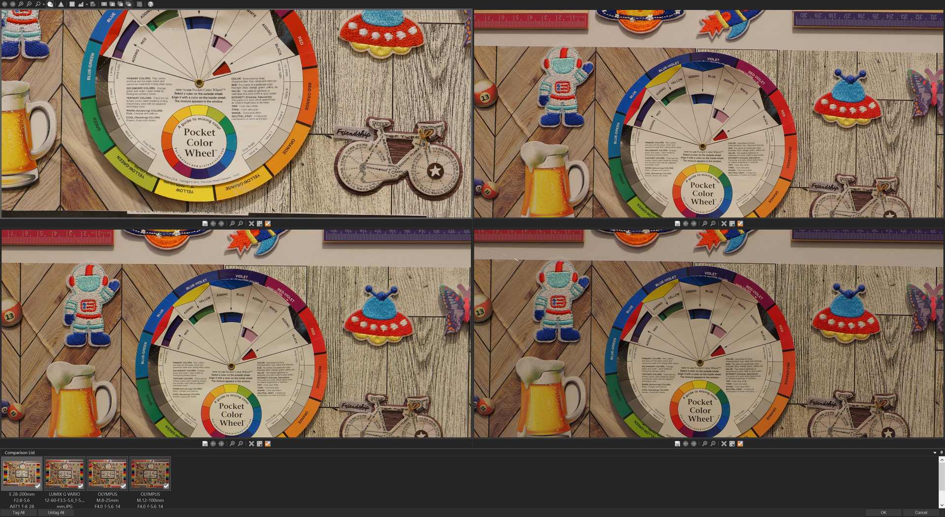 Lens Order: Tamron 28-200, Lumix 12-60, Olympus 8-25, Olympus 12-100