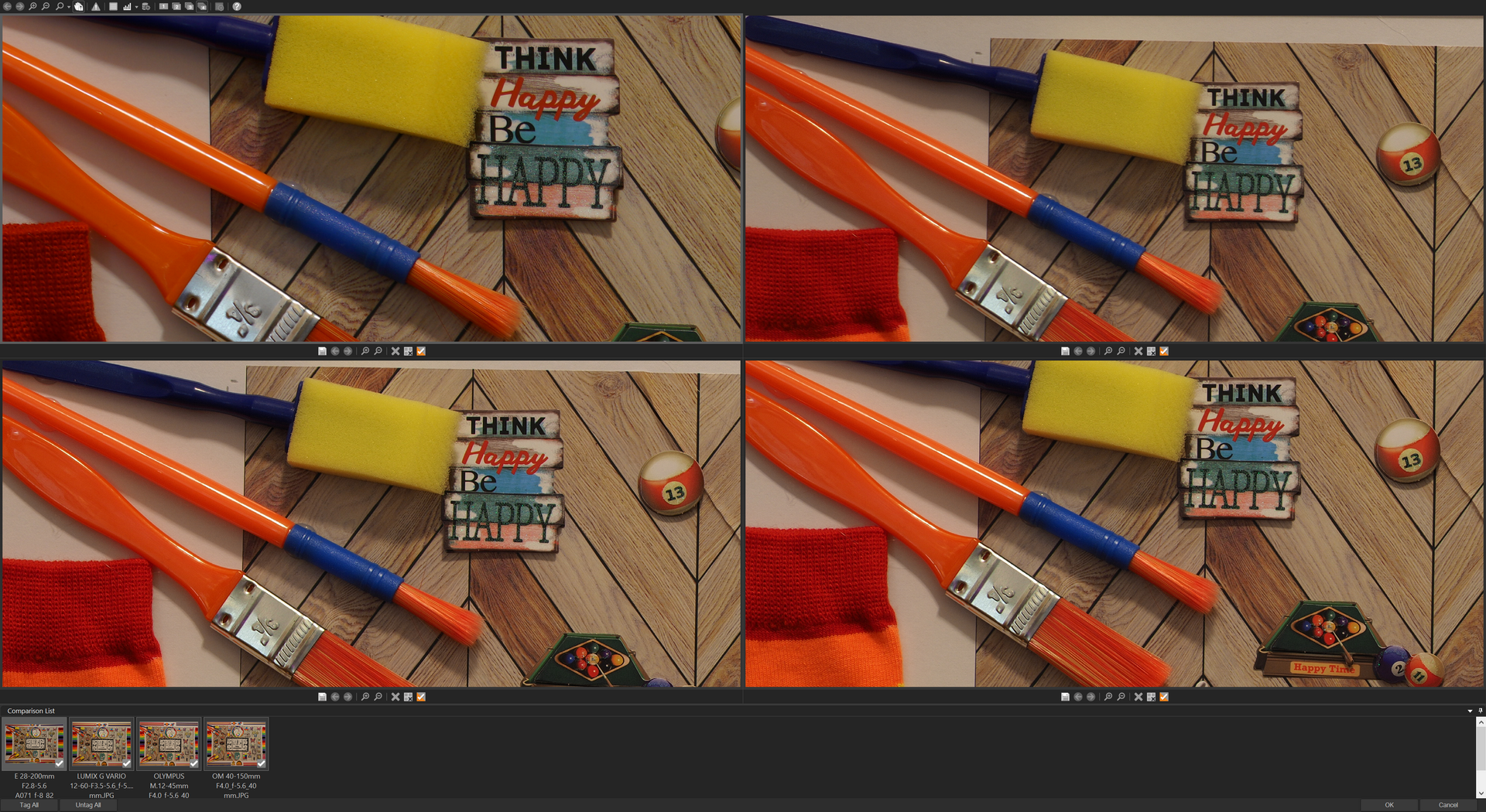 Lens Order: Tamron 28-200, Lumix 12-60, Oly 12-45, Oly 40-150