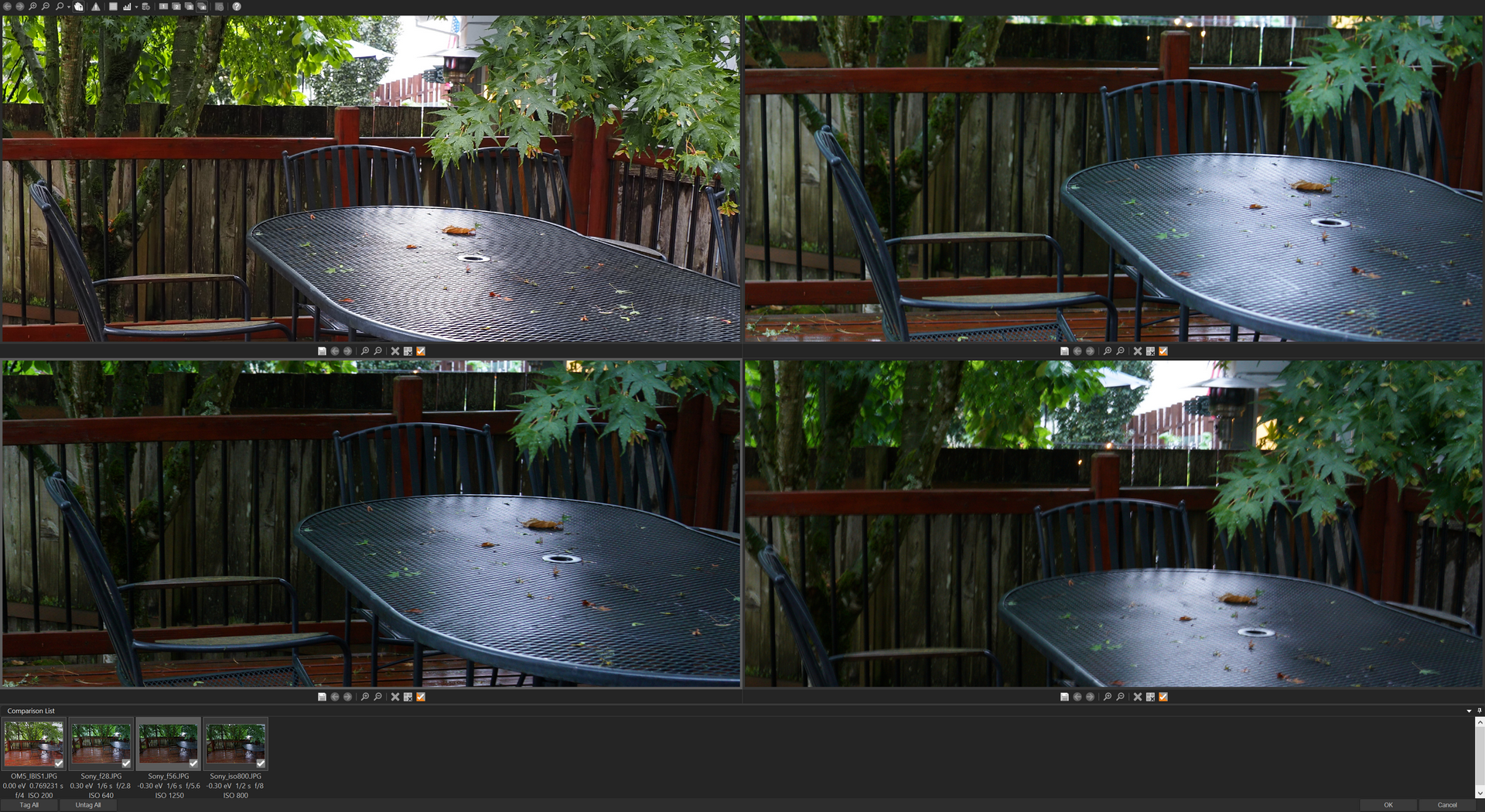 Lens Order: IBIS Comparison 2. OM-5 Single Frame, Sony f/2.8, Sony f/5.6, Sony f/8