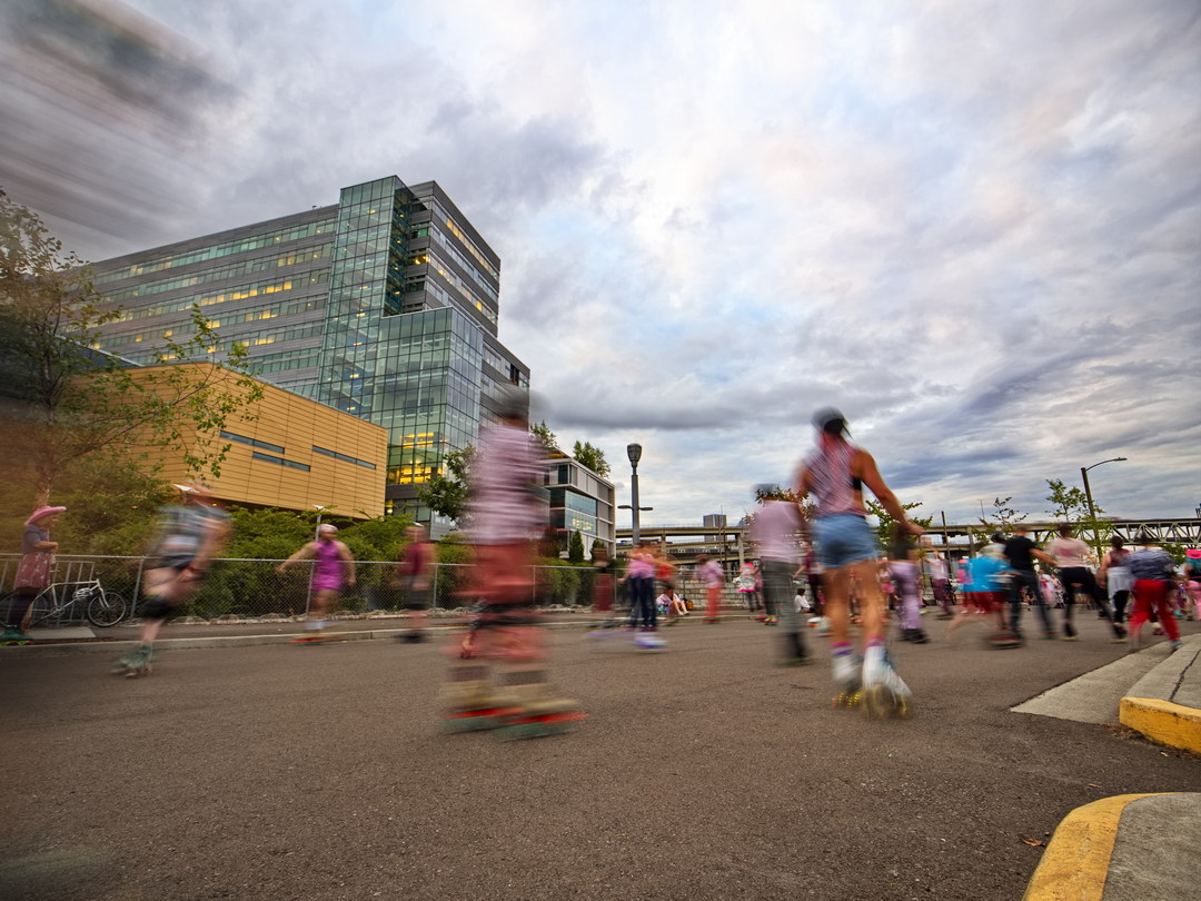 Above: Skaters At Secret Roller Disco