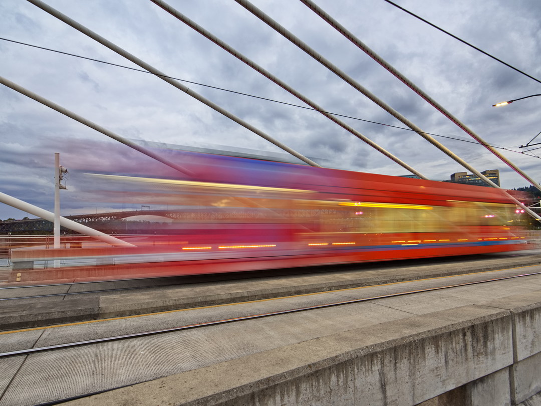 Above: A Bus On Tilikum Crossing